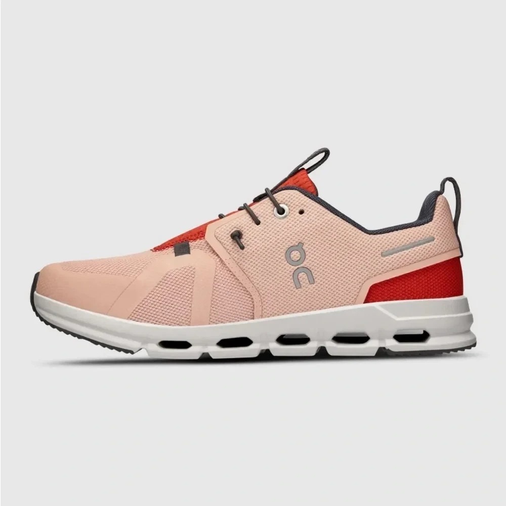 Kids Size 3.5Y- ON Cloud Sky Rose / Red Shoes Athletic Running Sneakers